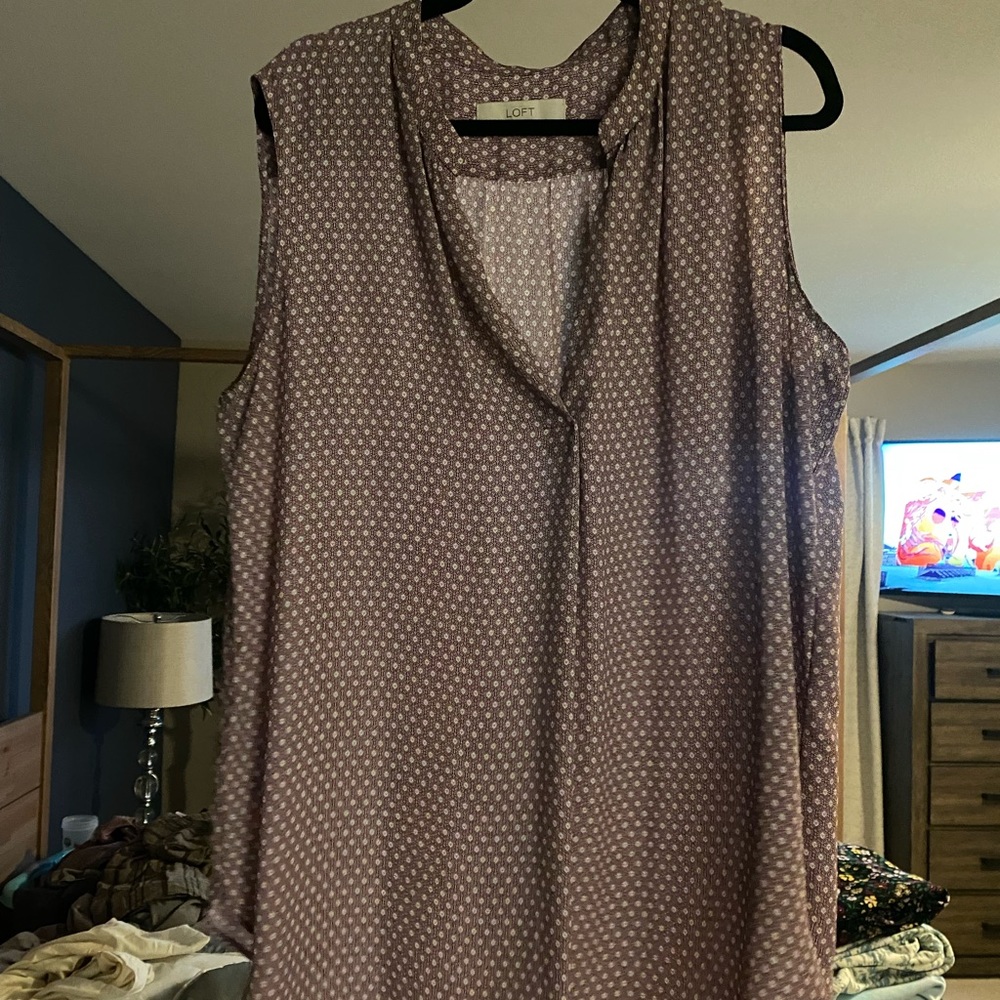 Loft Printed Sleeveless Blouse